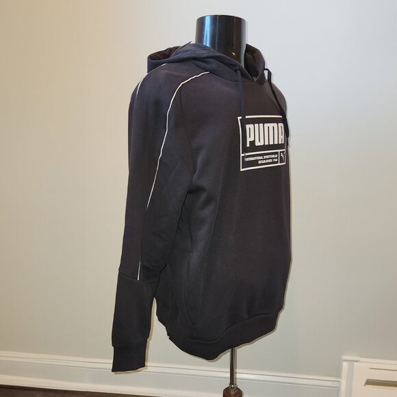 Puma Hoodie, Black, Mens Large, NWT, Heavyweight, Classic Puma Logo New with tag - Picture 8 of 9